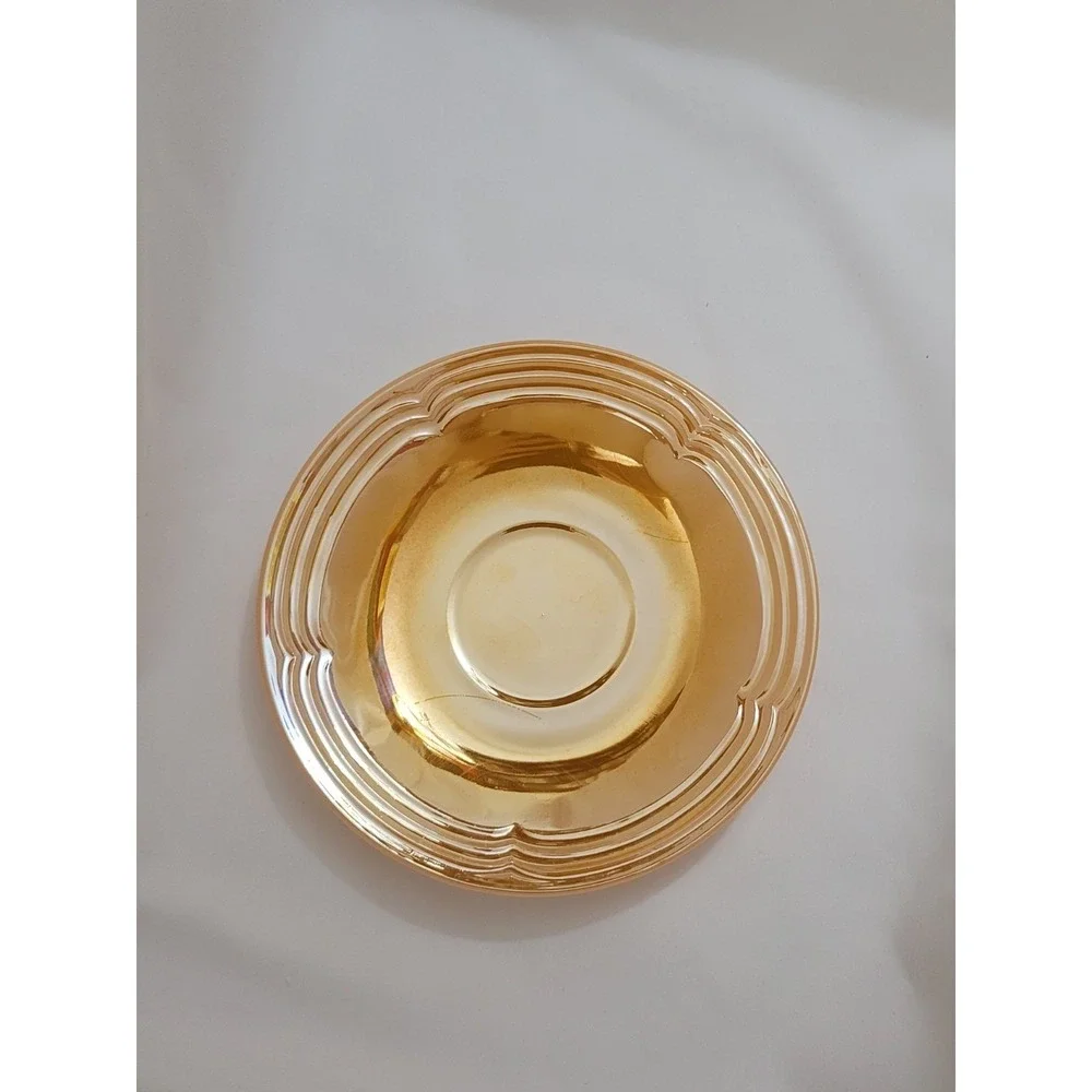 Fire King Peach Lustre Saucer Dish 6